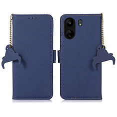 Handytasche Stand Schutzhülle Flip Leder Hülle A10D für Xiaomi Redmi 13C Blau