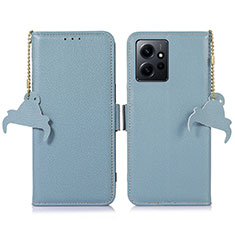 Handytasche Stand Schutzhülle Flip Leder Hülle A10D für Xiaomi Redmi Note 12 4G Hellblau