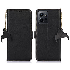 Handytasche Stand Schutzhülle Flip Leder Hülle A10D für Xiaomi Redmi Note 12 4G Schwarz