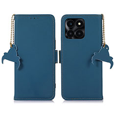 Handytasche Stand Schutzhülle Flip Leder Hülle A11D für Huawei Honor X6a Blau