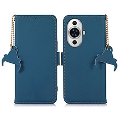 Handytasche Stand Schutzhülle Flip Leder Hülle A11D für Huawei Nova 11 Pro Blau