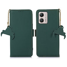 Handytasche Stand Schutzhülle Flip Leder Hülle A11D für Motorola Moto G53j 5G Grün