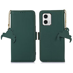 Handytasche Stand Schutzhülle Flip Leder Hülle A11D für Motorola Moto G73 5G Grün