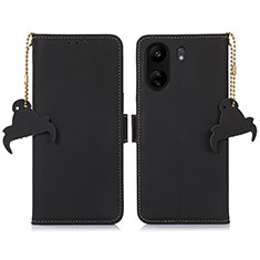 Handytasche Stand Schutzhülle Flip Leder Hülle A11D für Xiaomi Poco C65 Schwarz