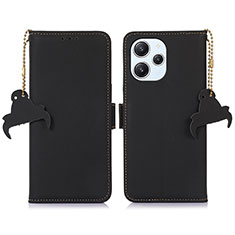 Handytasche Stand Schutzhülle Flip Leder Hülle A11D für Xiaomi Redmi 12 4G Schwarz