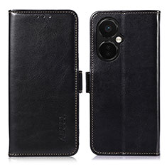 Handytasche Stand Schutzhülle Flip Leder Hülle A12D für Oppo K11x 5G Schwarz