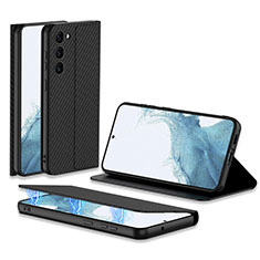 Handytasche Stand Schutzhülle Flip Leder Hülle AC1 für Samsung Galaxy S21 Plus 5G Dunkelgrau