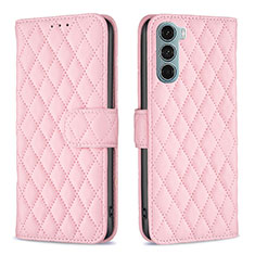 Handytasche Stand Schutzhülle Flip Leder Hülle B01F für Motorola Moto Edge S30 5G Rosa