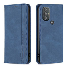 Handytasche Stand Schutzhülle Flip Leder Hülle B01F für Motorola Moto G Power (2022) Blau