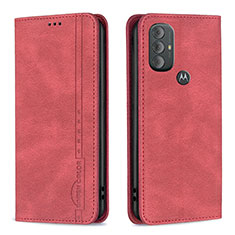 Handytasche Stand Schutzhülle Flip Leder Hülle B01F für Motorola Moto G Power (2022) Rot