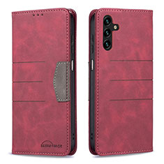 Handytasche Stand Schutzhülle Flip Leder Hülle B01F für Samsung Galaxy A04s Rot