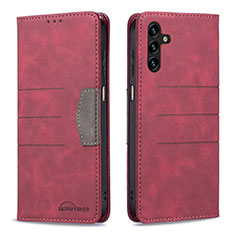 Handytasche Stand Schutzhülle Flip Leder Hülle B01F für Samsung Galaxy A13 5G Rot