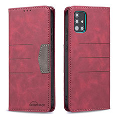 Handytasche Stand Schutzhülle Flip Leder Hülle B01F für Samsung Galaxy A51 4G Rot