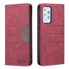 Handytasche Stand Schutzhülle Flip Leder Hülle B01F für Samsung Galaxy A52 5G Rot