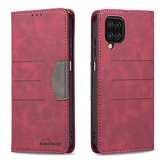 Handytasche Stand Schutzhülle Flip Leder Hülle B01F für Samsung Galaxy M12 Rot