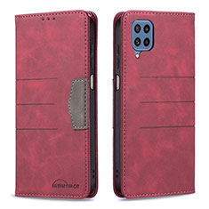 Handytasche Stand Schutzhülle Flip Leder Hülle B01F für Samsung Galaxy M32 4G Rot