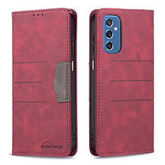 Handytasche Stand Schutzhülle Flip Leder Hülle B01F für Samsung Galaxy M52 5G Rot