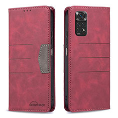 Handytasche Stand Schutzhülle Flip Leder Hülle B01F für Xiaomi Redmi Note 11S 4G Rot