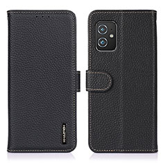 Handytasche Stand Schutzhülle Flip Leder Hülle B01H für Asus ZenFone 8 Mini Schwarz