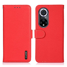 Handytasche Stand Schutzhülle Flip Leder Hülle B01H für Huawei Nova 9 Rot