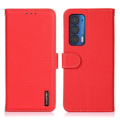 Handytasche Stand Schutzhülle Flip Leder Hülle B01H für Motorola Moto Edge (2021) 5G Rot