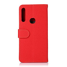 Handytasche Stand Schutzhülle Flip Leder Hülle B01H für Motorola Moto One Fusion Plus Rot