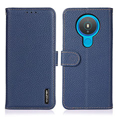 Handytasche Stand Schutzhülle Flip Leder Hülle B01H für Nokia 1.4 Blau