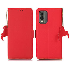 Handytasche Stand Schutzhülle Flip Leder Hülle B01H für Nokia C210 Rot