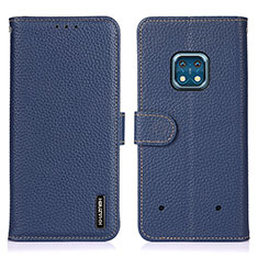 Handytasche Stand Schutzhülle Flip Leder Hülle B01H für Nokia XR20 Blau