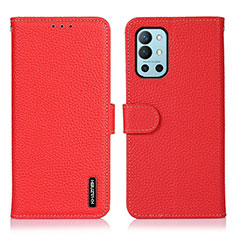 Handytasche Stand Schutzhülle Flip Leder Hülle B01H für OnePlus 9R 5G Rot