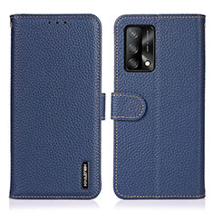 Handytasche Stand Schutzhülle Flip Leder Hülle B01H für Oppo F19 Blau