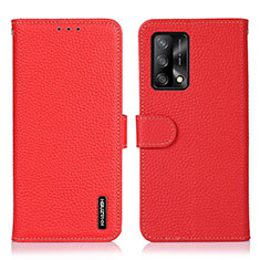 Handytasche Stand Schutzhülle Flip Leder Hülle B01H für Oppo F19s Rot