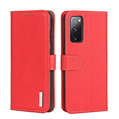 Handytasche Stand Schutzhülle Flip Leder Hülle B01H für Samsung Galaxy A02s Rot