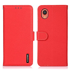 Handytasche Stand Schutzhülle Flip Leder Hülle B01H für Samsung Galaxy A22 5G SC-56B Rot