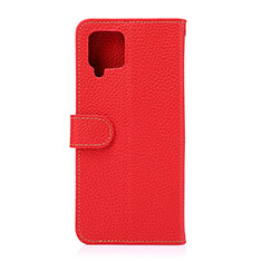 Handytasche Stand Schutzhülle Flip Leder Hülle B01H für Samsung Galaxy A42 5G Rot