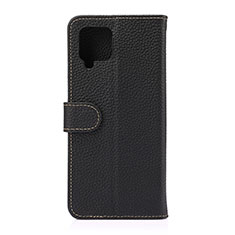 Handytasche Stand Schutzhülle Flip Leder Hülle B01H für Samsung Galaxy A42 5G Schwarz