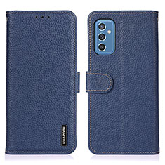 Handytasche Stand Schutzhülle Flip Leder Hülle B01H für Samsung Galaxy M52 5G Blau