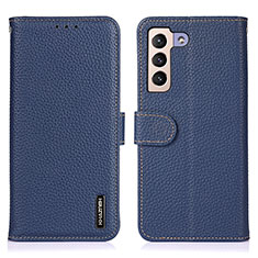 Handytasche Stand Schutzhülle Flip Leder Hülle B01H für Samsung Galaxy S21 5G Blau