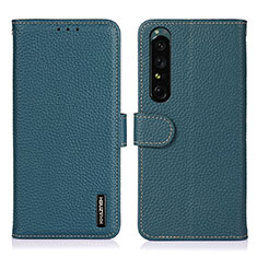 Handytasche Stand Schutzhülle Flip Leder Hülle B01H für Sony Xperia 1 IV Grün