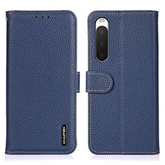 Handytasche Stand Schutzhülle Flip Leder Hülle B01H für Sony Xperia 10 IV SO-52C Blau