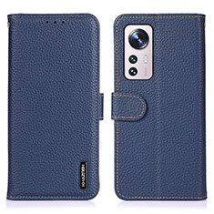 Handytasche Stand Schutzhülle Flip Leder Hülle B01H für Xiaomi Mi 12 Pro 5G Blau