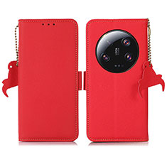 Handytasche Stand Schutzhülle Flip Leder Hülle B01H für Xiaomi Mi 13 Ultra 5G Rot