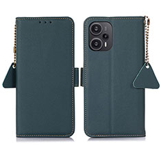 Handytasche Stand Schutzhülle Flip Leder Hülle B01H für Xiaomi Poco F5 5G Grün