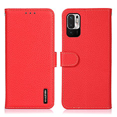 Handytasche Stand Schutzhülle Flip Leder Hülle B01H für Xiaomi Redmi Note 10 JE 5G Rot