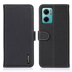 Handytasche Stand Schutzhülle Flip Leder Hülle B01H für Xiaomi Redmi Note 11E 5G Schwarz