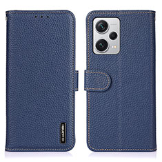 Handytasche Stand Schutzhülle Flip Leder Hülle B01H für Xiaomi Redmi Note 12 Explorer Blau