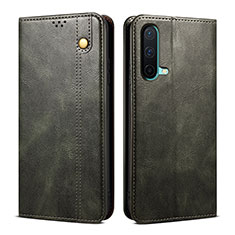 Handytasche Stand Schutzhülle Flip Leder Hülle B01S für OnePlus Nord CE 5G Grün