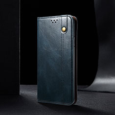 Handytasche Stand Schutzhülle Flip Leder Hülle B01S für Samsung Galaxy A12 5G Blau
