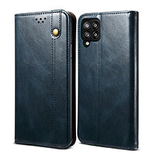 Handytasche Stand Schutzhülle Flip Leder Hülle B01S für Samsung Galaxy A42 5G Blau