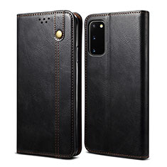 Handytasche Stand Schutzhülle Flip Leder Hülle B01S für Samsung Galaxy S20 FE 4G Schwarz